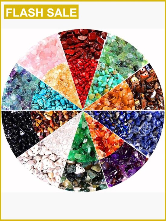 Jewelry - 1000 Natural Crystal Chip Beads 5-8mm Loose Gemstones for Jewelry Making DIY